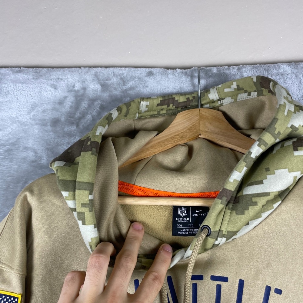 Nike Hoodie Men XXL Tan Seattle Seahawks Salute to Service Camo AT6747-297 - Picture 6 of 13
